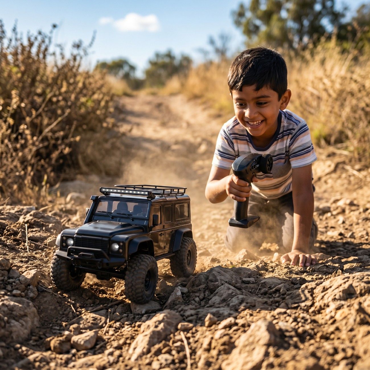 1/16 Scale RC 4WD Trail Truck RTR with 2.4GHz Remote – IPX4 Waterproof
