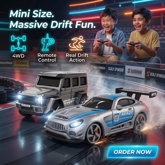 1:64 Micro Drift RC Car – 4WD Mini Desktop Drift Car with App & Remote Control