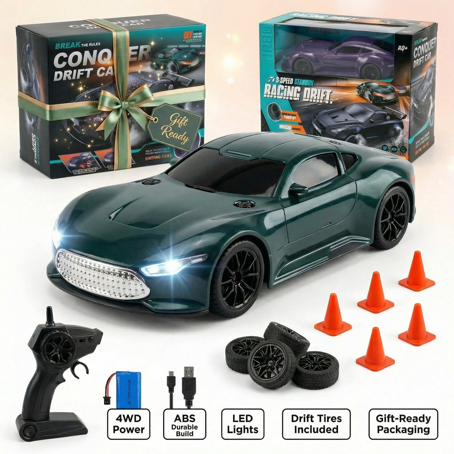 1:24 Scale RC Drift Car – 20KMH High-Speed 4WD Remote Control Racing Car