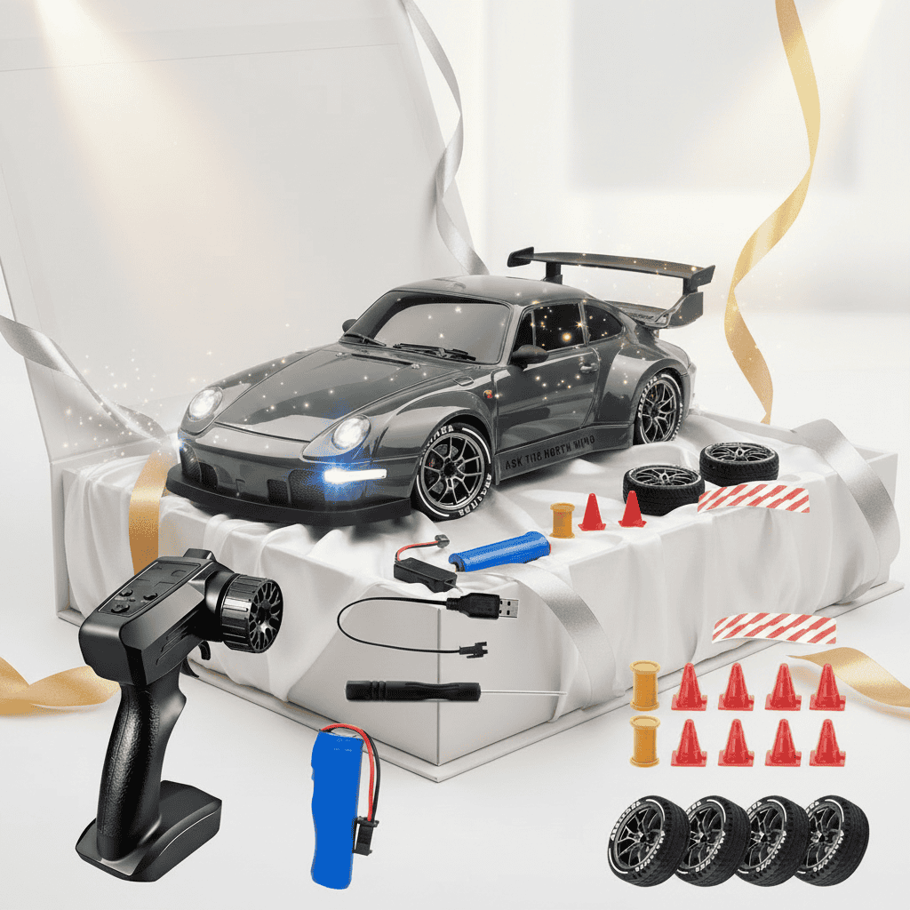 1.24 Scale High-Speed Porsche 4WD RC Drift Car 20KMH