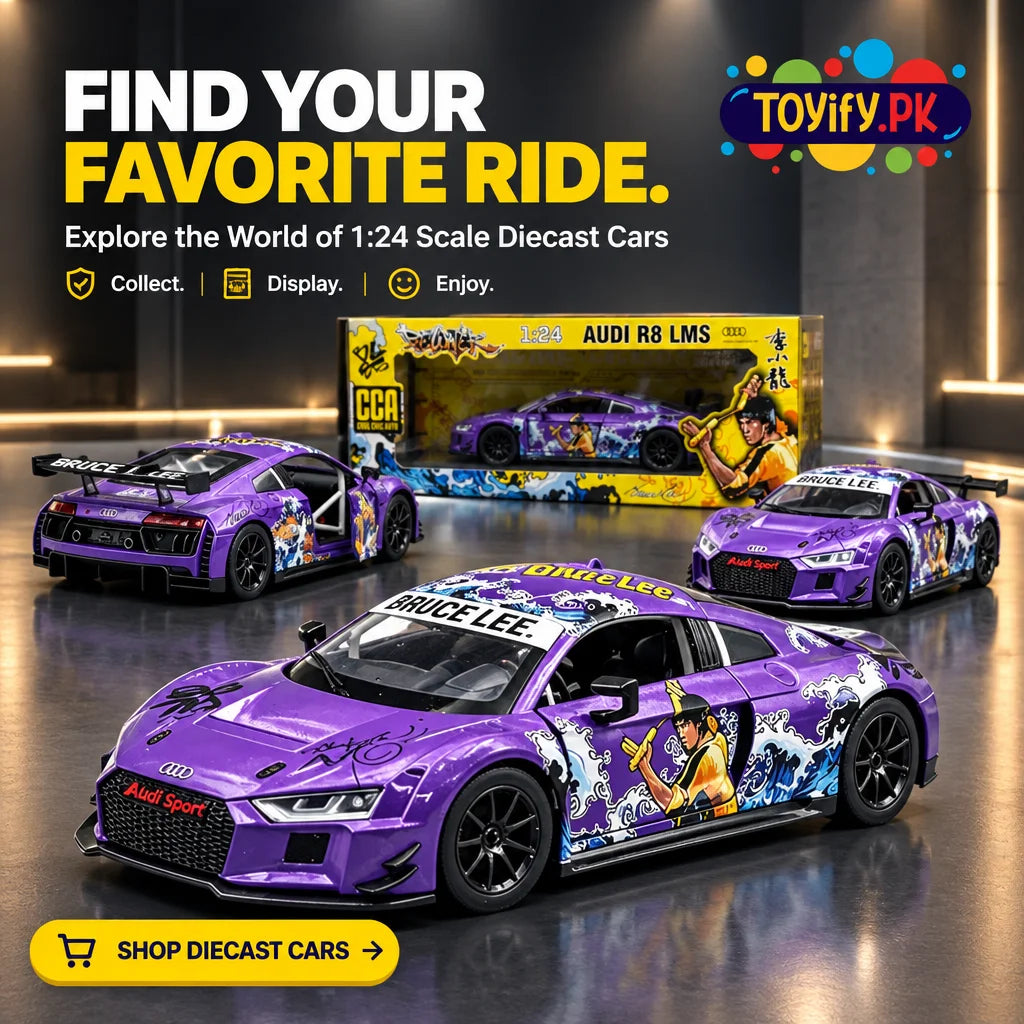 1:24 Scale Audi R8 LMS Purple Diecast Model Car