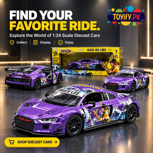 1:24 Scale Audi R8 LMS Purple Diecast Model Car