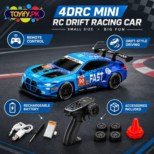 BMW M4 GT3 Mini RC Drift Racing Car with Rechargeable Batteries & Accessories