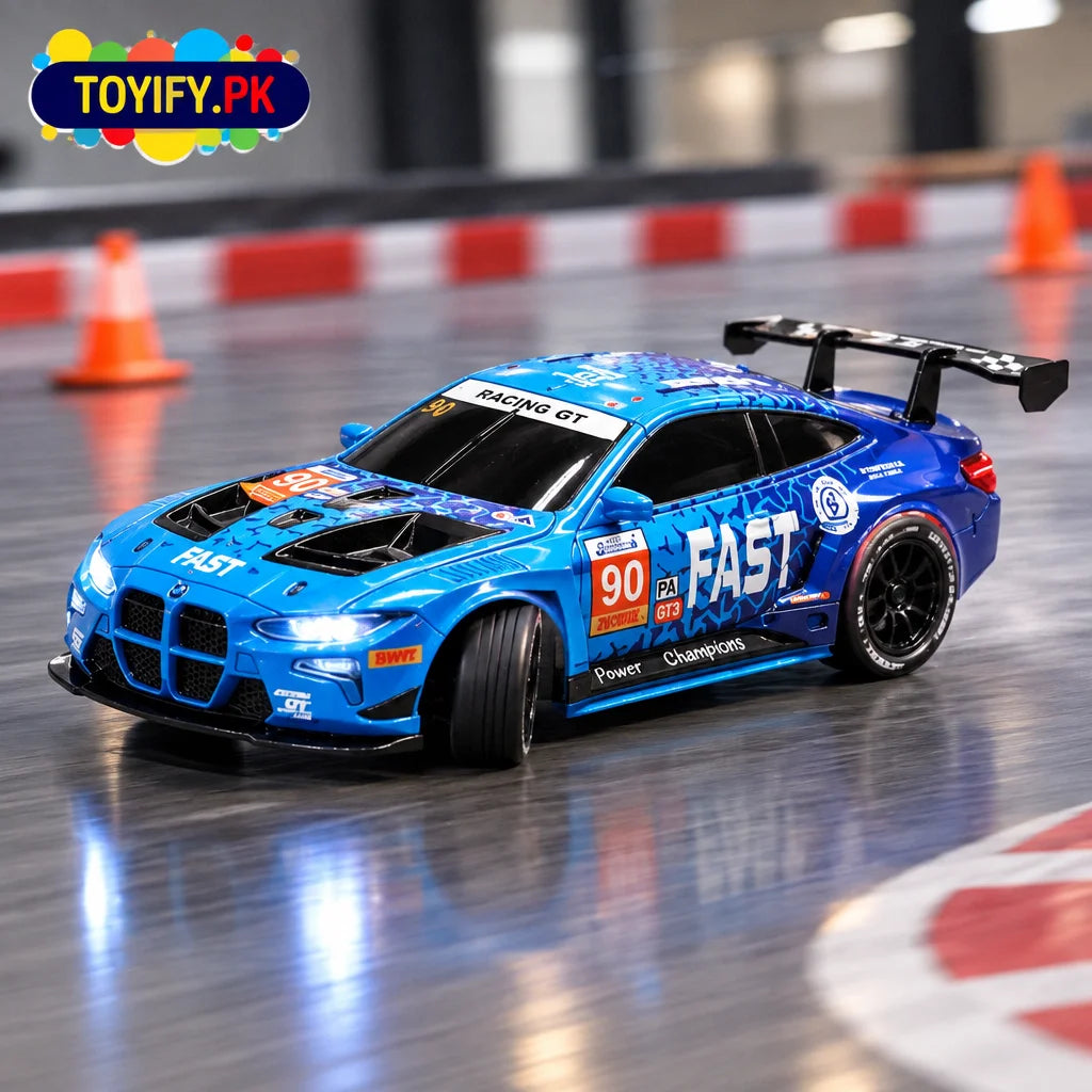 BMW M4 GT3 Mini RC Drift Racing Car with Rechargeable Batteries & Accessories