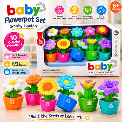 Baby Shape Sorting & Matching Flower Pot Toy