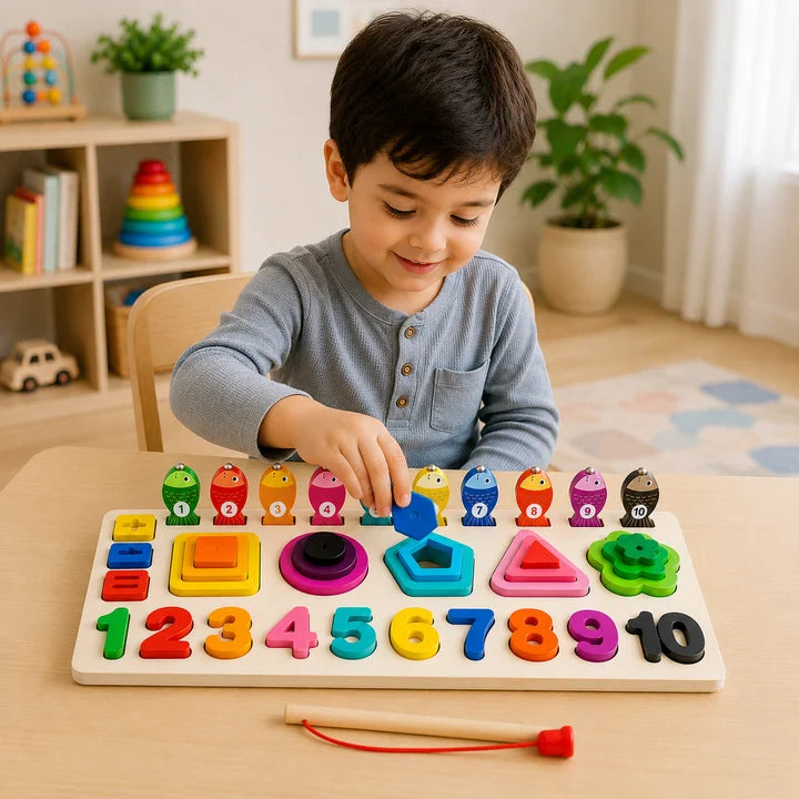 Wooden Magnetic Busy Board