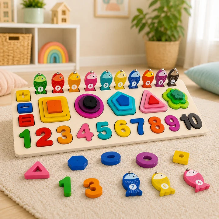 Wooden Magnetic Busy Board