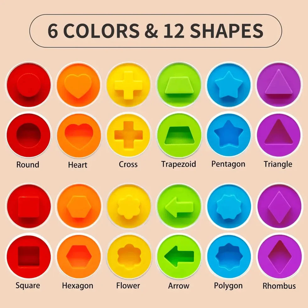 Multi Shapes & Numbers Eggs Toy