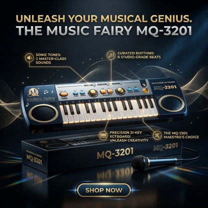 31 Keys Electronic Keyboard Piano 3 Tones 8 Rhythm Lesson Mode Piano Toy with Microphone