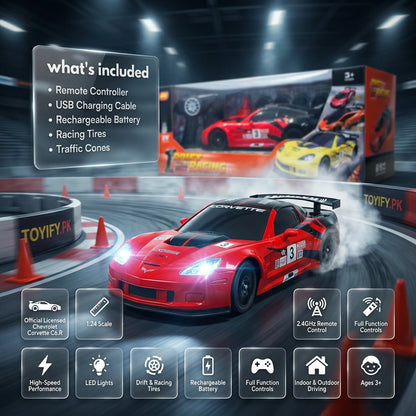 1:18 RC Licensed Chevrolet Corvette GTS Drift Car