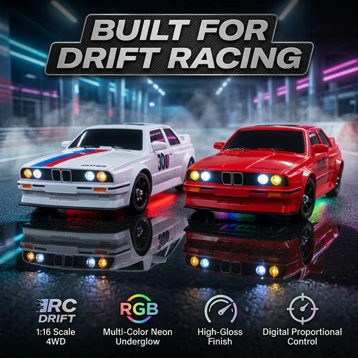 1:16 BMW M3 E30 RC Drift Car 30Km/h 2.4G 4WD Remote Control