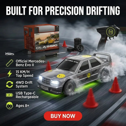 1:43 Mercedes Evo II RC Drift 15km/h