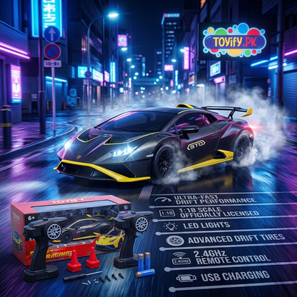 1:18 Licensed 4WD RC Drift Lamborghini Huracan STO Drift Car