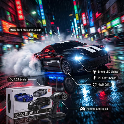 1:24 Scale 4WD RC Drift Car - Ford Mustang