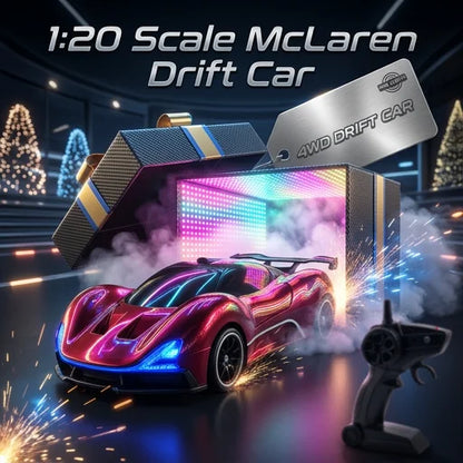 1:20 Scale Mc Laren 2.4GHz High-Speed 4WD RC Drift Car with RGB Lights