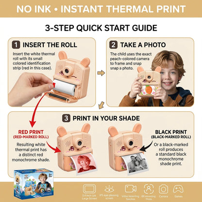 2‑In‑1 Polaroid Pocket Dual Camera & Instant Color Printer