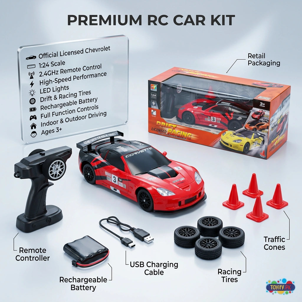 1:18 RC Licensed Chevrolet Corvette GTS Drift Car