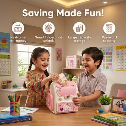 Backpack-Style Electronic Piggy Bank for Kids – Fun Mini ATM Saving Toy