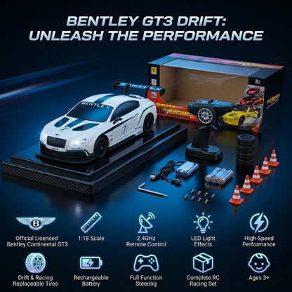 1:18 RC Licensed Bentley Continental GT3 Drift Car
