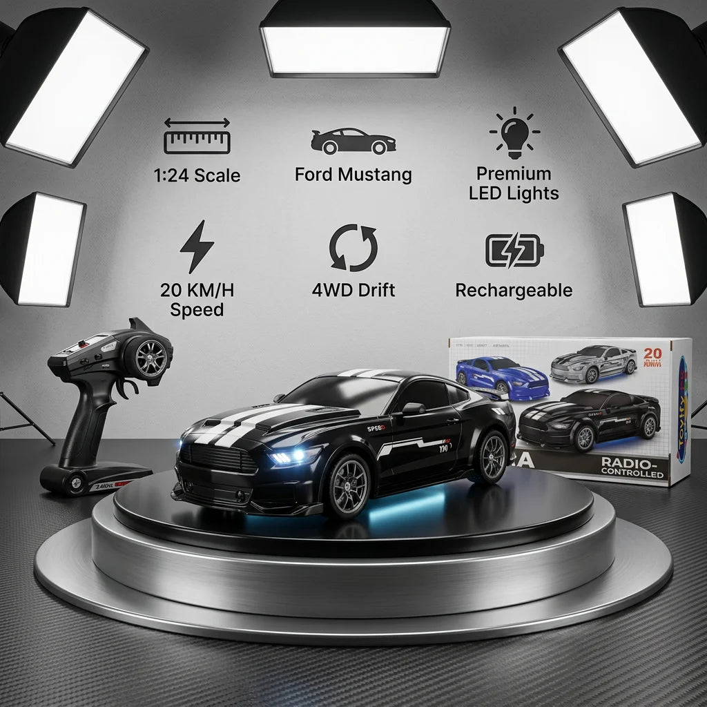 1:24 Scale 4WD RC Drift Car - Ford Mustang