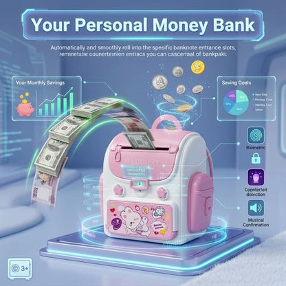 Backpack-Style Electronic Piggy Bank for Kids – Fun Mini ATM Saving Toy