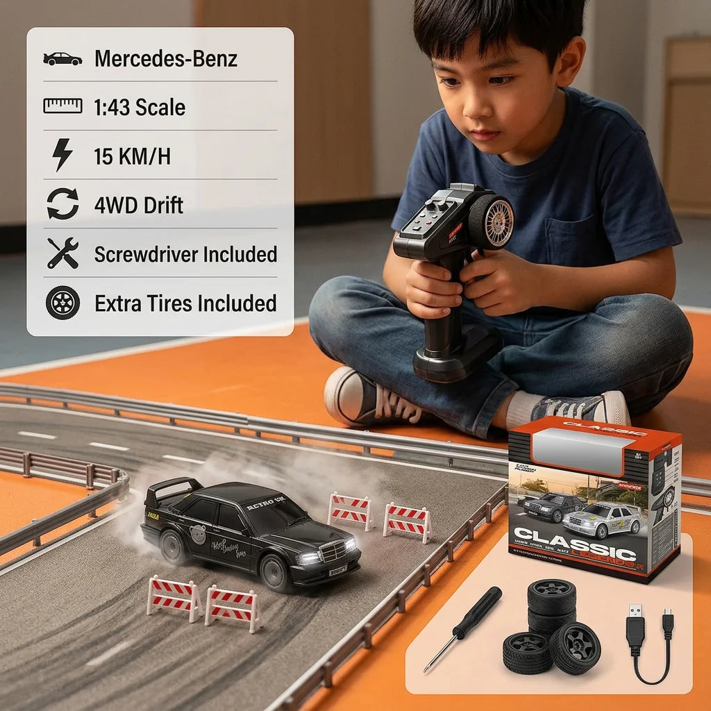 1:43 Mercedes Evo II RC Drift 15km/h
