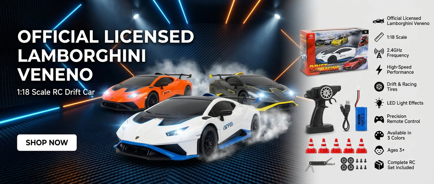 1:18 Licensed 4WD RC Drift Lamborghini Huracan STO Drift Car