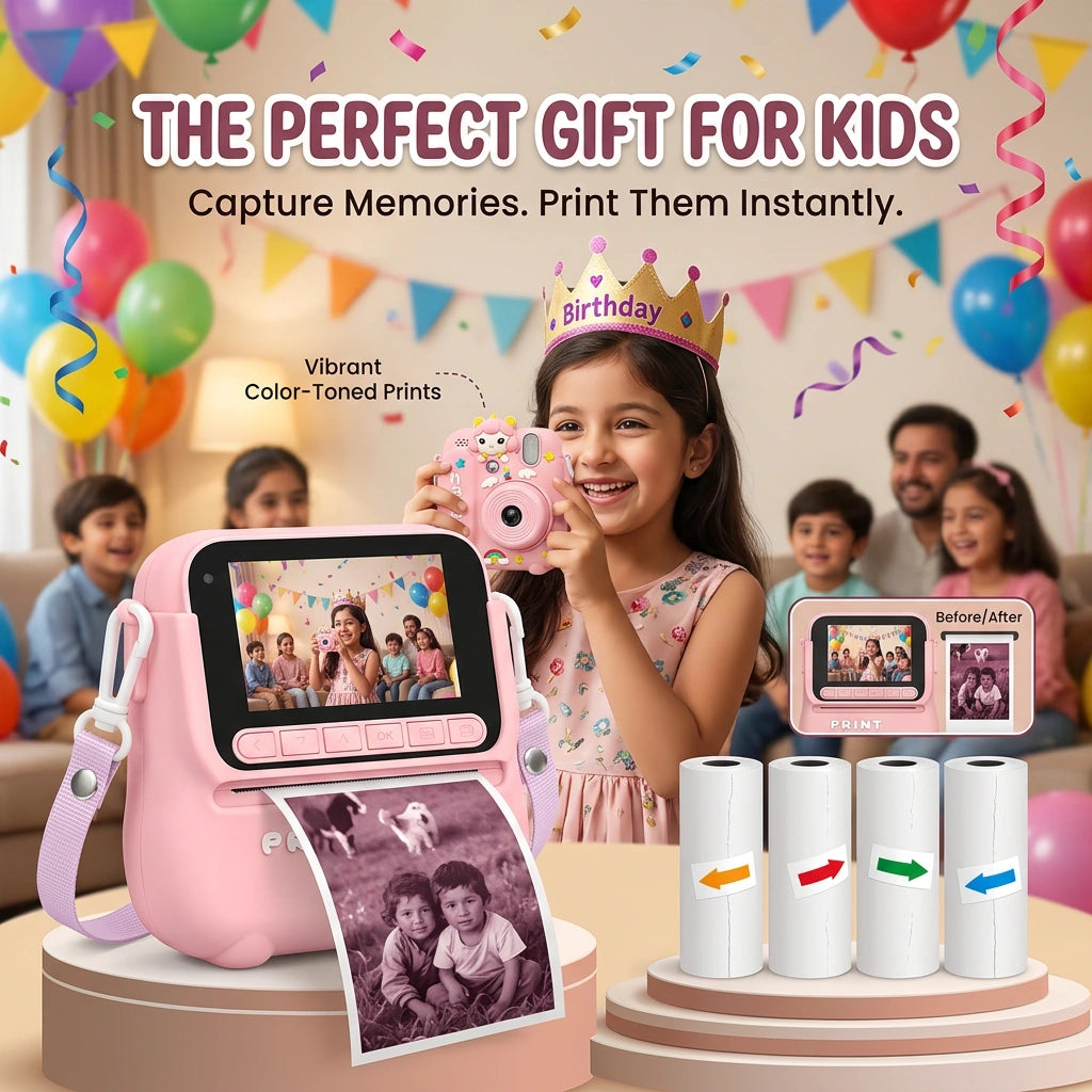 Unicorn Instant Print Digital Camera for Kids