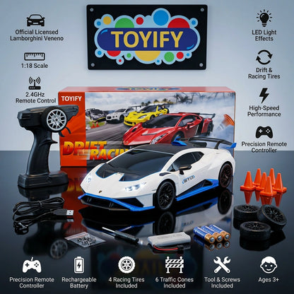 1:18 Licensed 4WD RC Drift Lamborghini Huracan STO Drift Car
