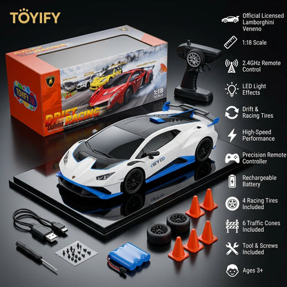1:18 Licensed 4WD RC Drift Lamborghini Huracan STO Drift Car