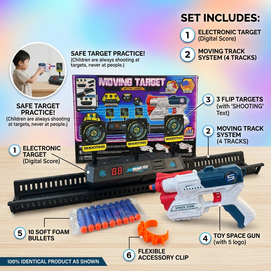 6-in-1 Electronic Shooting Target Toy Game Set