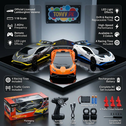 1:18 Licensed 4WD RC Drift Lamborghini Huracan STO Drift Car