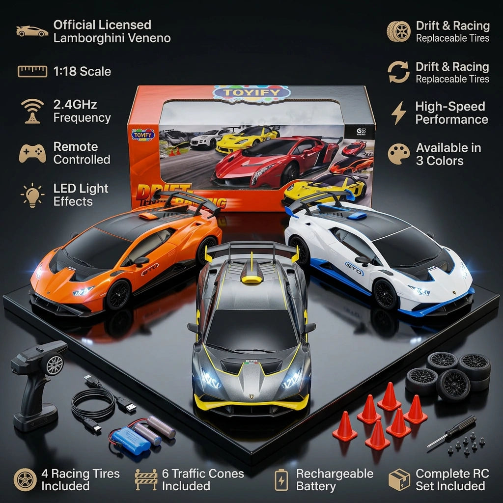 1:18 Licensed 4WD RC Drift Lamborghini Huracan STO Drift Car