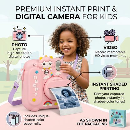 Unicorn Instant Print Digital Camera for Kids