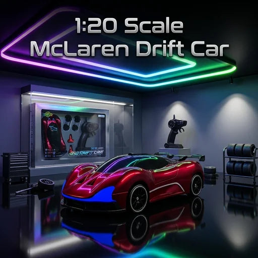 1:20 Scale Mc Laren 2.4GHz High-Speed 4WD RC Drift Car with RGB Lights