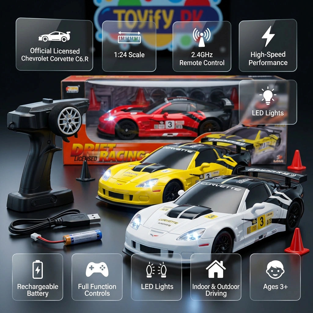 1:18 RC Licensed Chevrolet Corvette GTS Drift Car