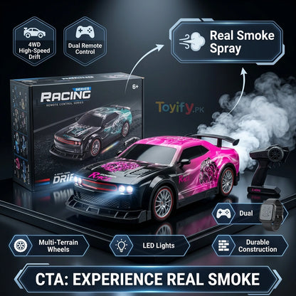 Remote Control 4WD Beast Car With Smoke Spray | High Speed Drift 4 Wheel Drive RC Car