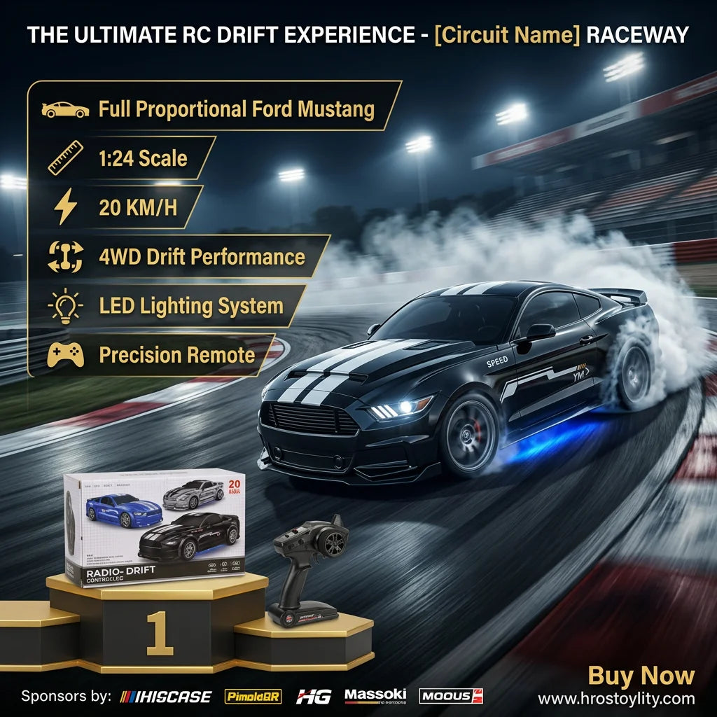 1:24 Scale 4WD RC Drift Car - Ford Mustang