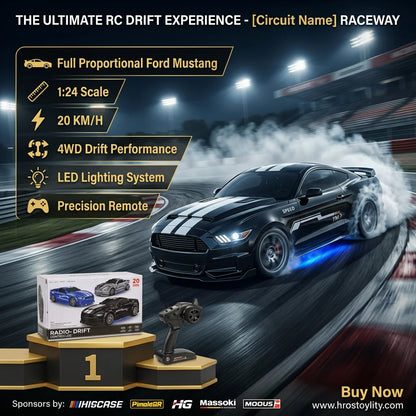 1:24 Scale 4WD RC Drift Car - Ford Mustang