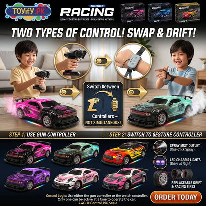 Remote Control 4WD Beast Car With Smoke Spray | High Speed Drift 4 Wheel Drive RC Car