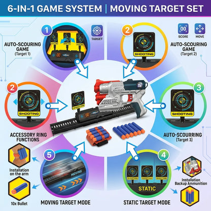 Moving Target 6-in-1 Shooting Game Set