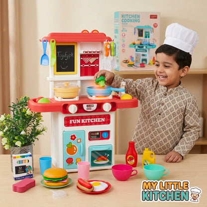 Toys Kitchen Cooking Set with Spray Effect – 50 Accessories Pretend Play Kitchen