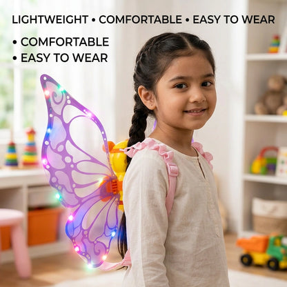 Fanning Bee Wings with Light – LED Glowing Fairy Wings Toy for Kids