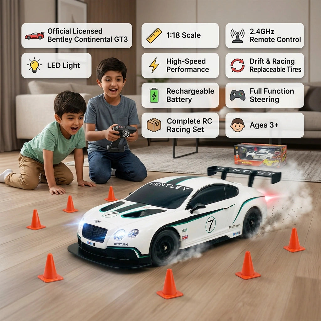 1:18 RC Licensed Bentley Continental GT3 Drift Car