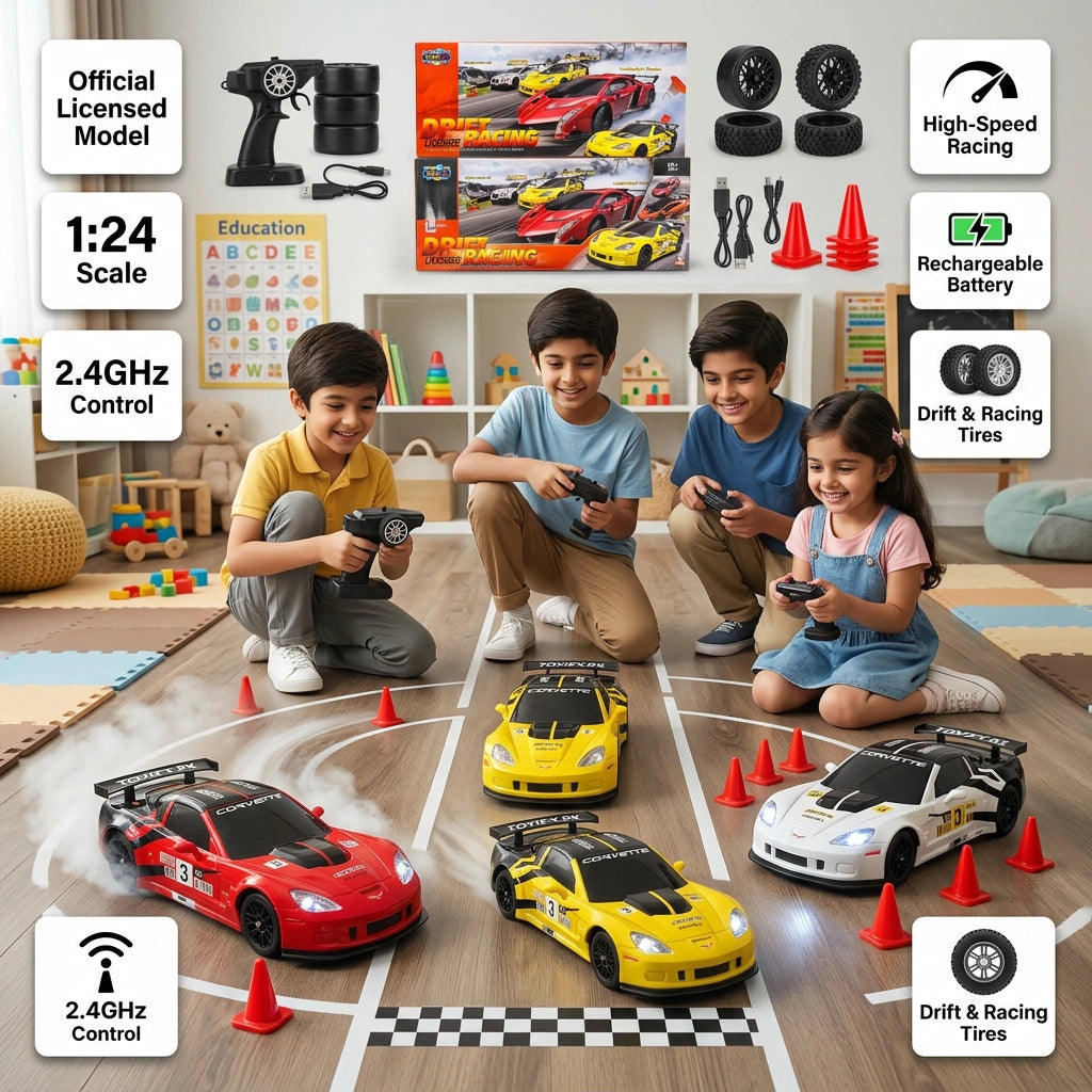 1:18 RC Licensed Chevrolet Corvette GTS Drift Car