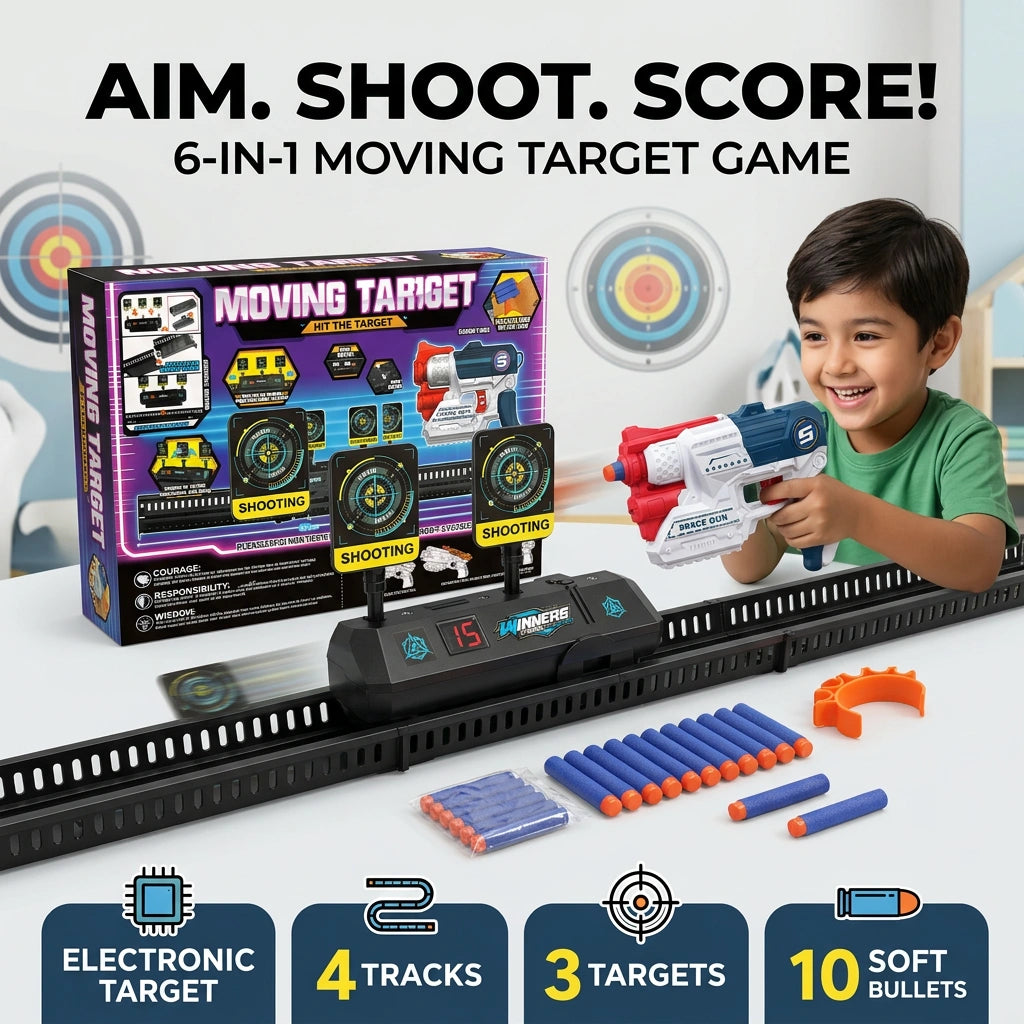 6-in-1 Electronic Shooting Target Toy Game Set