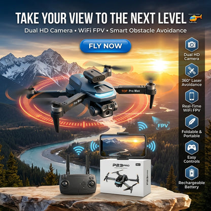 P23 Pro Dual Camera Drone with 360° Obstacle Avoidance