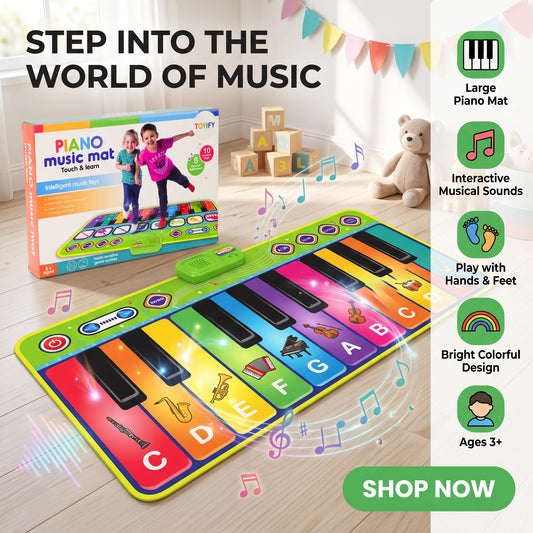 Baby Musical Piano Mat – Touch & Learn Interactive Music Play Mat for Kids