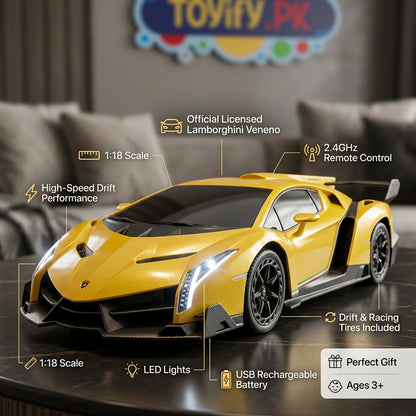 1:18 RC Licensed Lamborghini Veneno Drift Car