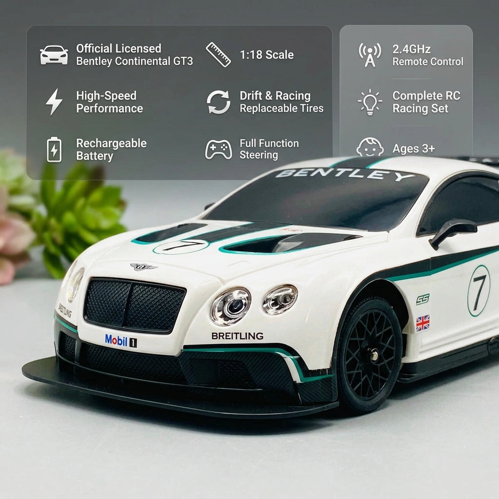 1:18 RC Licensed Bentley Continental GT3 Drift Car